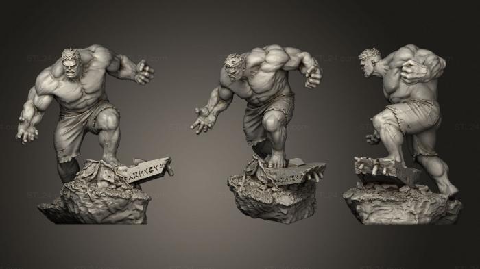 Статуэтки герои, монстры и демоны (Халк 5, STKM_2706) 3D модель для ЧПУ станка